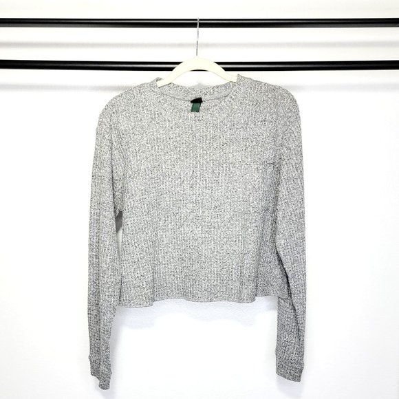 wild fable Sweaters - Wild Fable Women's Gray Marled Cropped Sweater Size Small